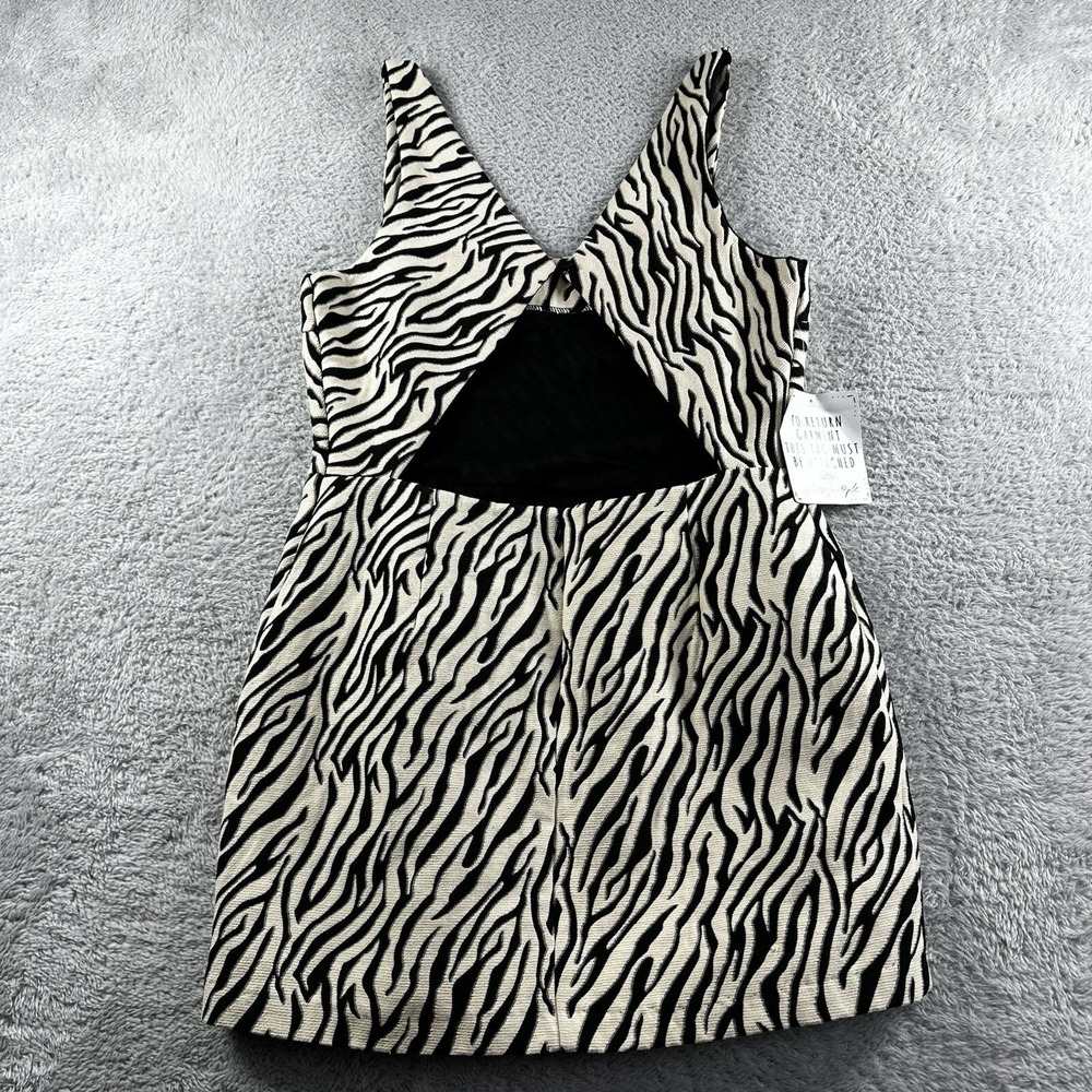 NWT Bec + Bridge x Free People Zebra Mini Dress Size 10 Cutout Back $268